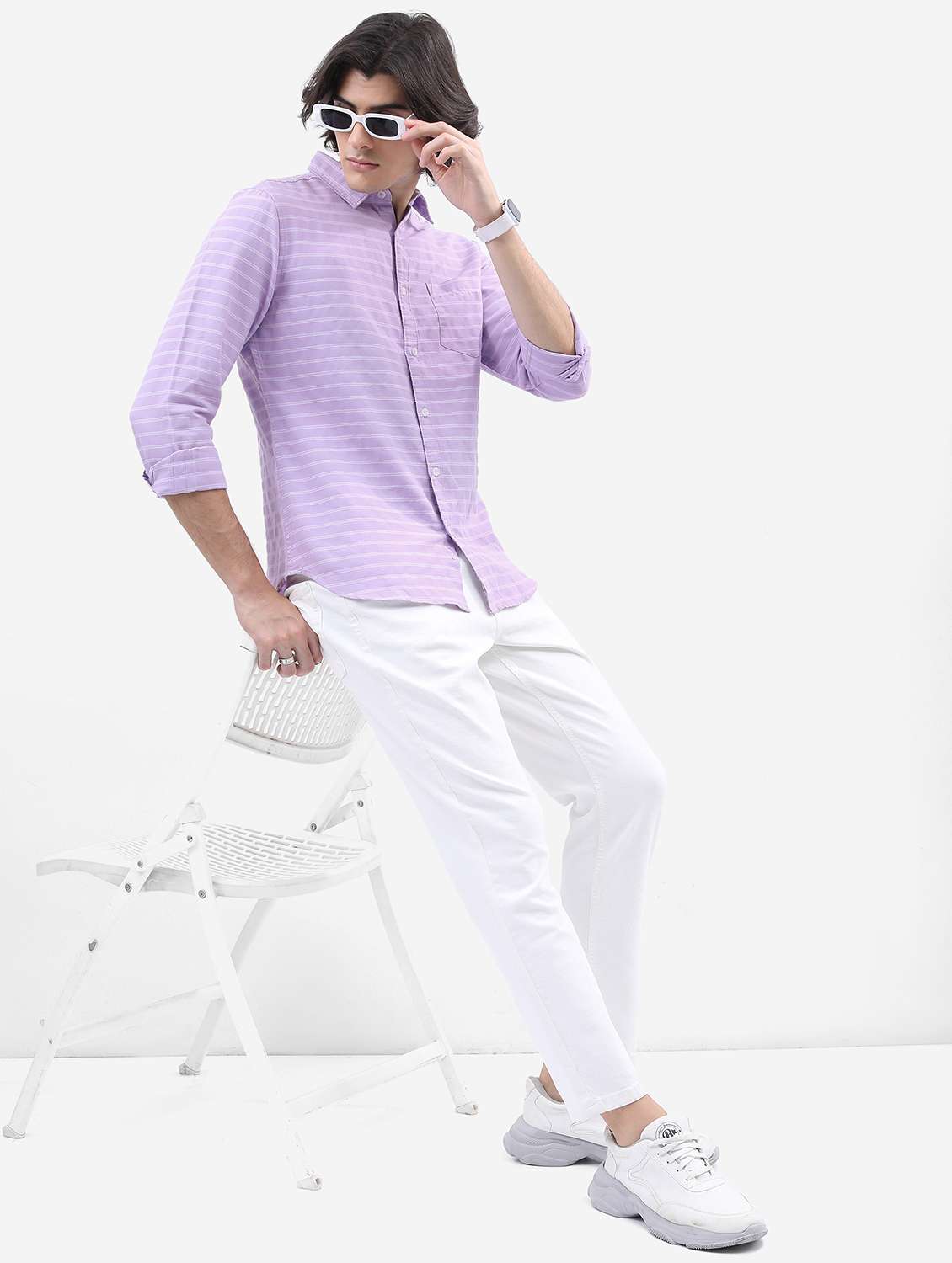 men striped casual shirt - 21488570 - Standard Image - 4