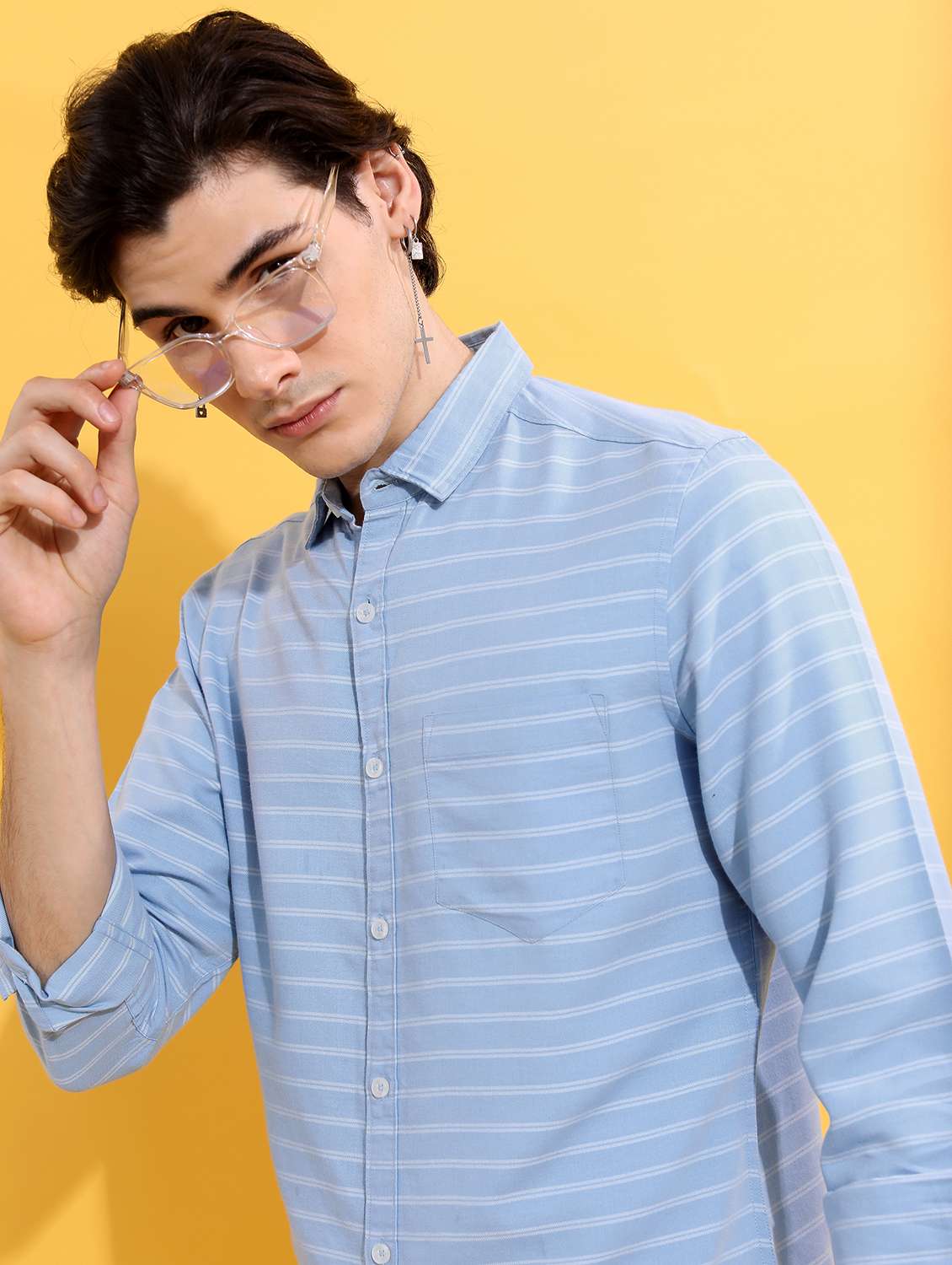 men striped casual shirt - 21488571 -  Standard Image - 1