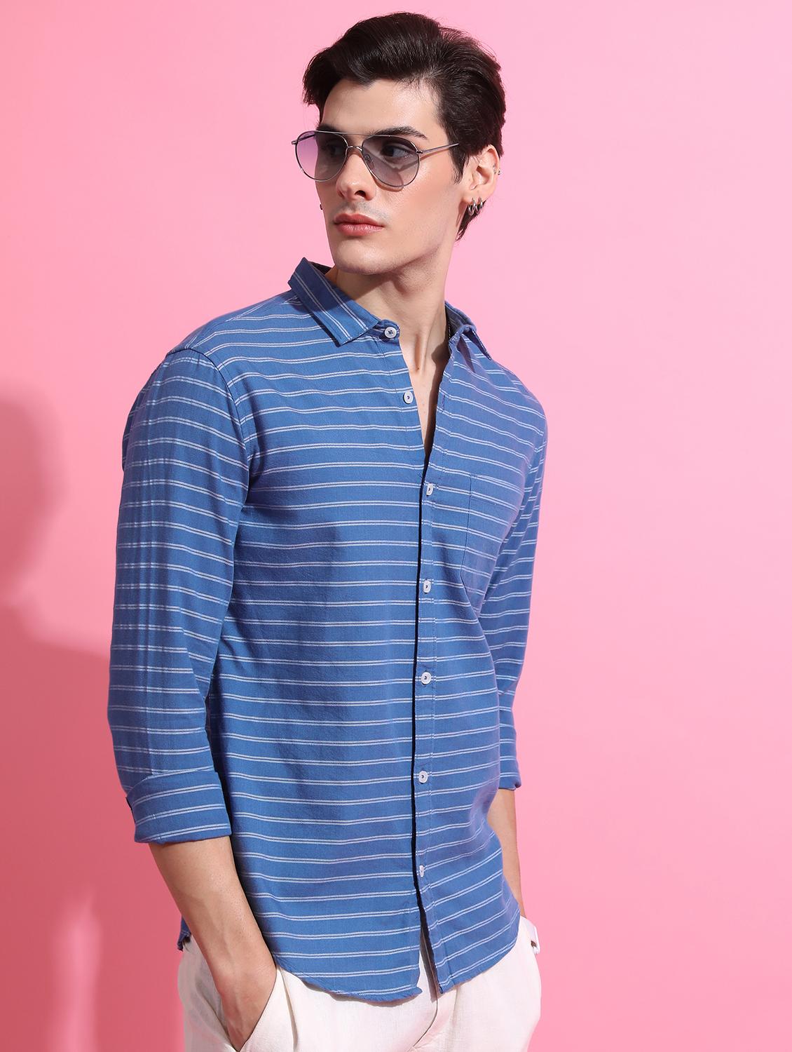 men striped casual shirt - 21488572 -  Standard Image - 1
