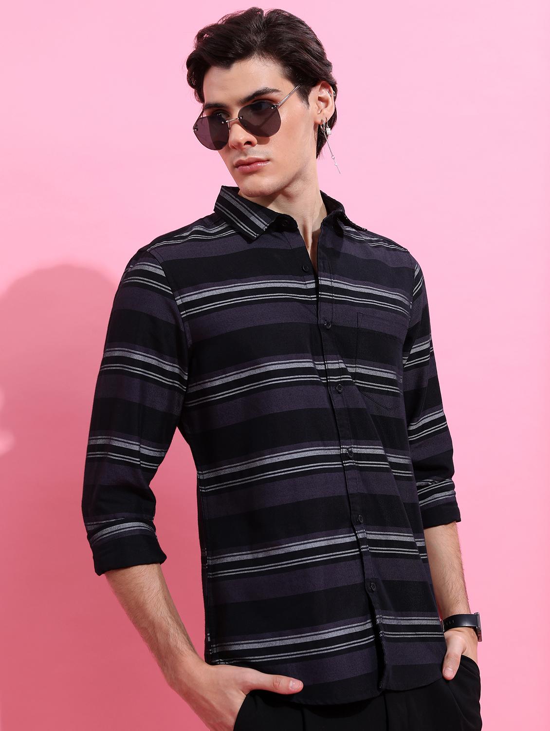 men striped casual shirt - 21488578 -  Zoom Image - 0