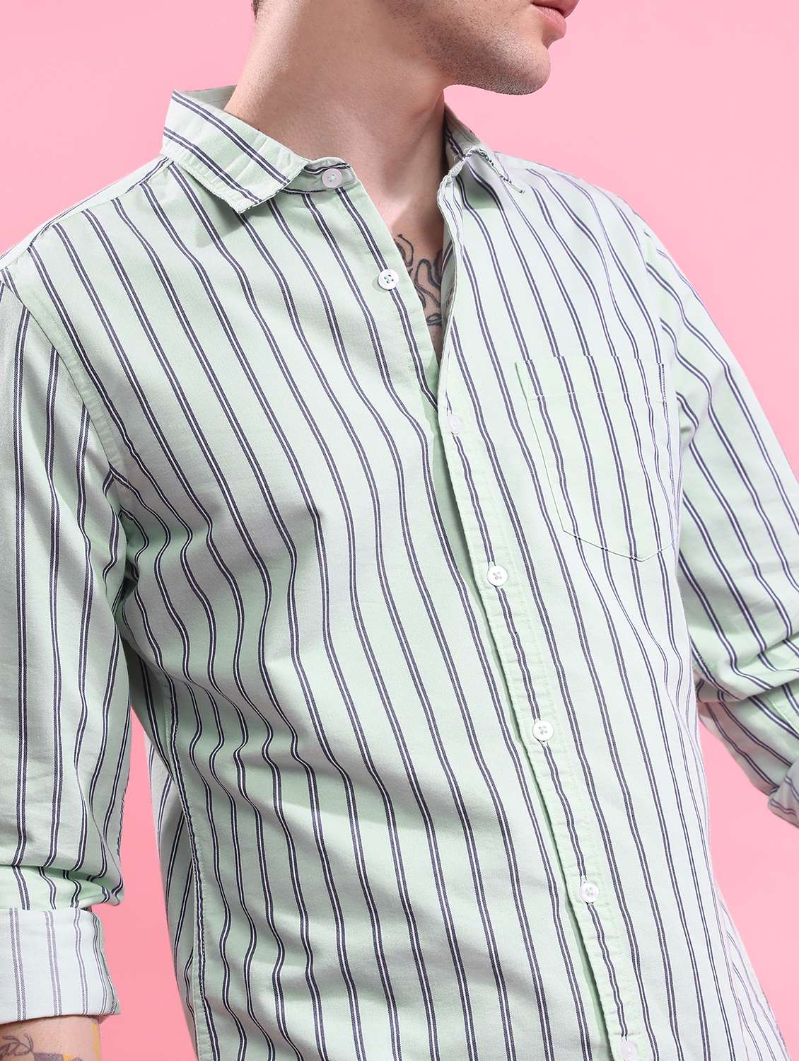 men striped casual shirt - 21488591 -  Standard Image - 4