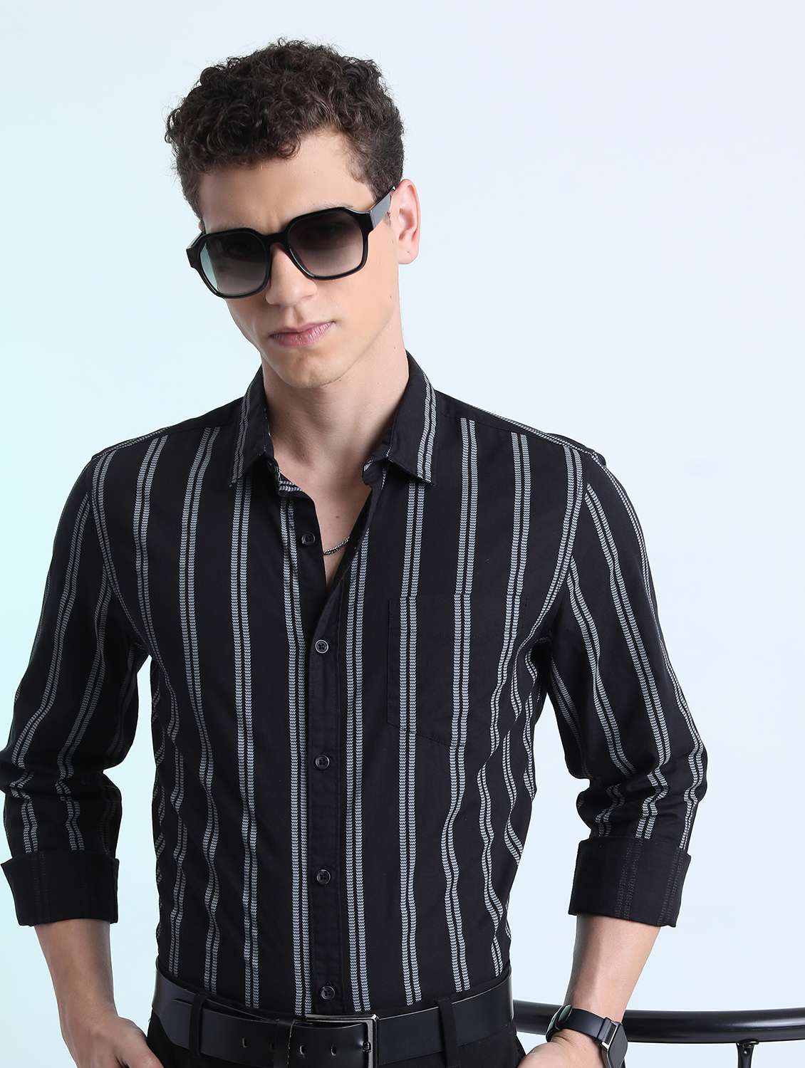 men striped casual shirt - 21488606 - Zoom Image - 0