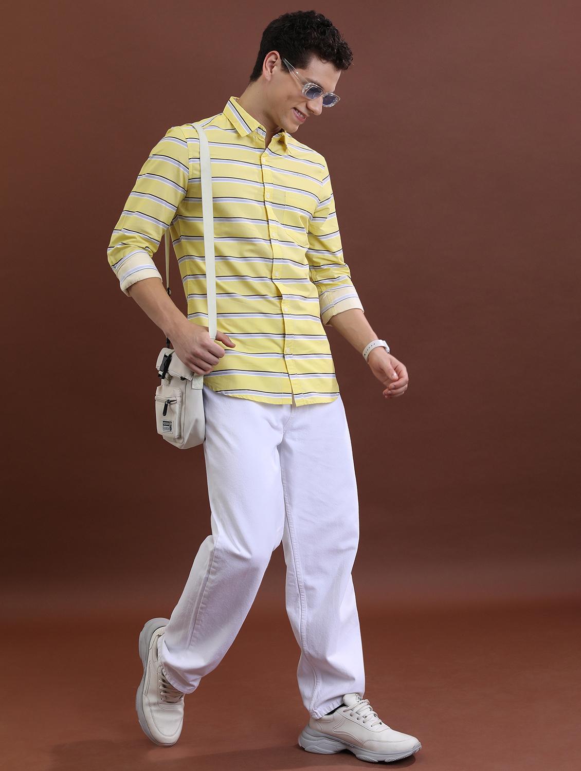 men striped casual shirt - 21488615 - Standard Image - 4