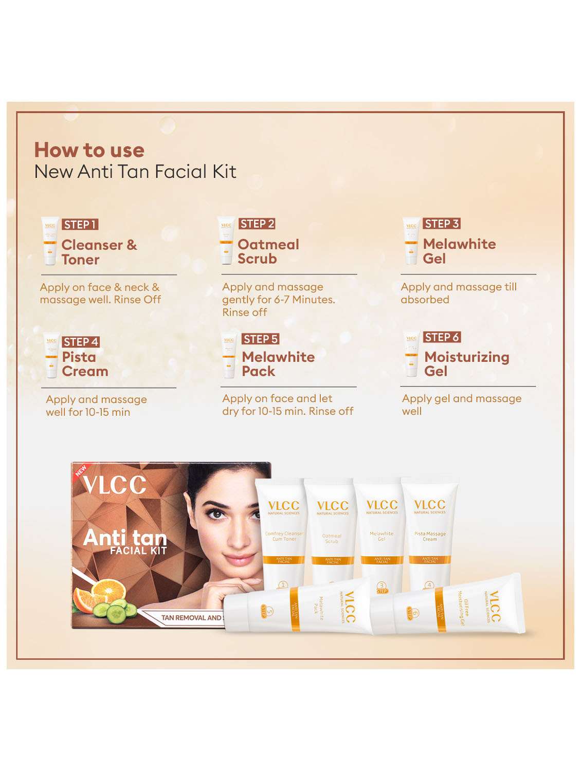 anti tan facial kit & bright glow serum facewash combo - 21489078 -  Standard Image - 4