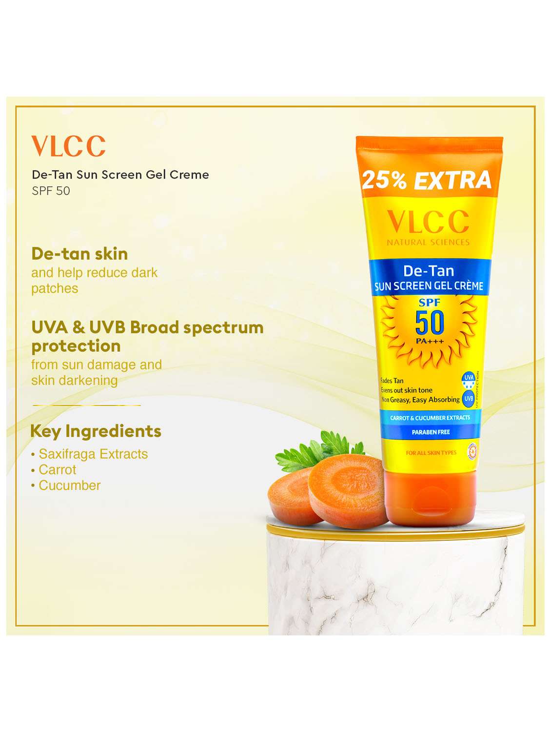 de tan spf 50 sunscreen gel crã¨me - spf 50 pa+++ & acne defense serum facewash with salicylic acid serum & neem combo - 21489082 -  Standard Image - 4