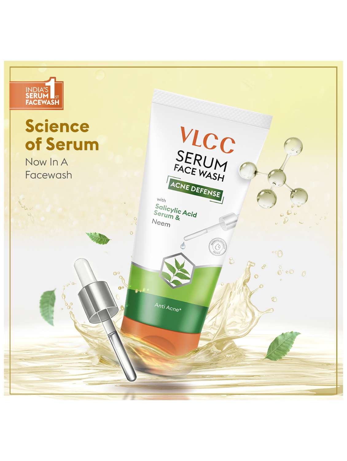 de tan spf 50 sunscreen gel crã¨me - spf 50 pa+++ & acne defense serum facewash with salicylic acid serum & neem combo - 21489082 -  Standard Image - 6