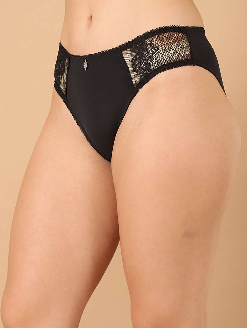women solid lace bikini panty - 21489164 -  Standard Image - 1