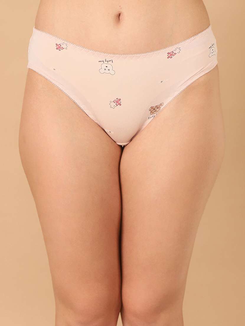 women printed mid rise panty