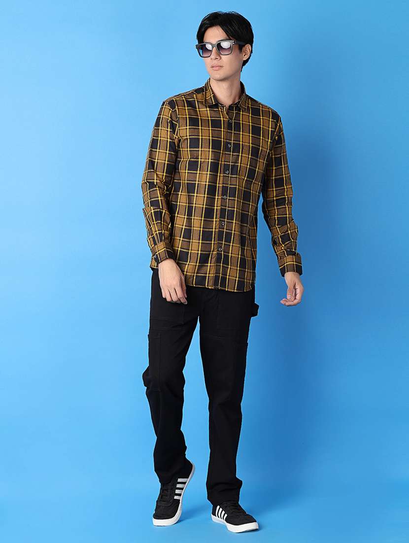 men solid regular fit chinos casual trouser - 21489306 -  Standard Image - 4