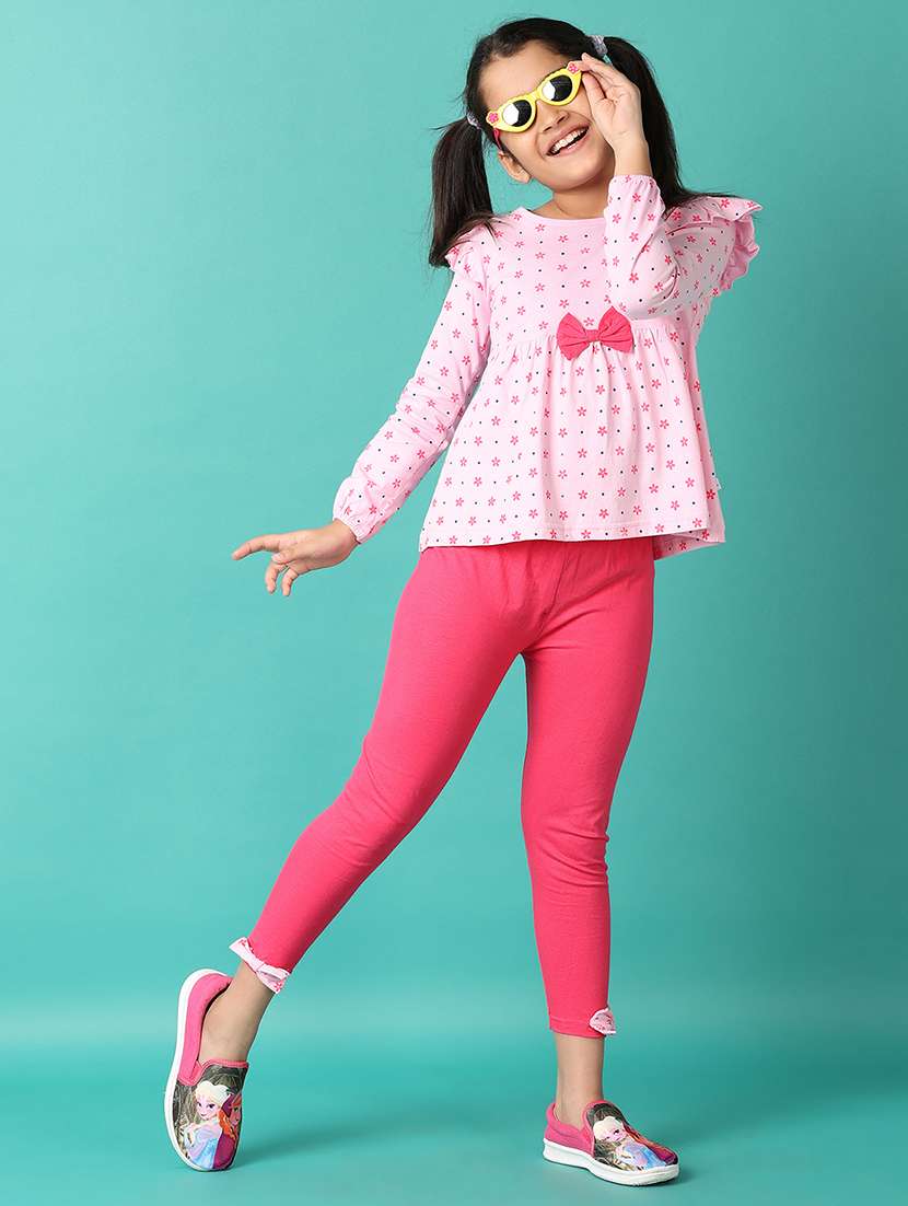 girls printed long sleeves twin set - 21489424 -  Standard Image - 1