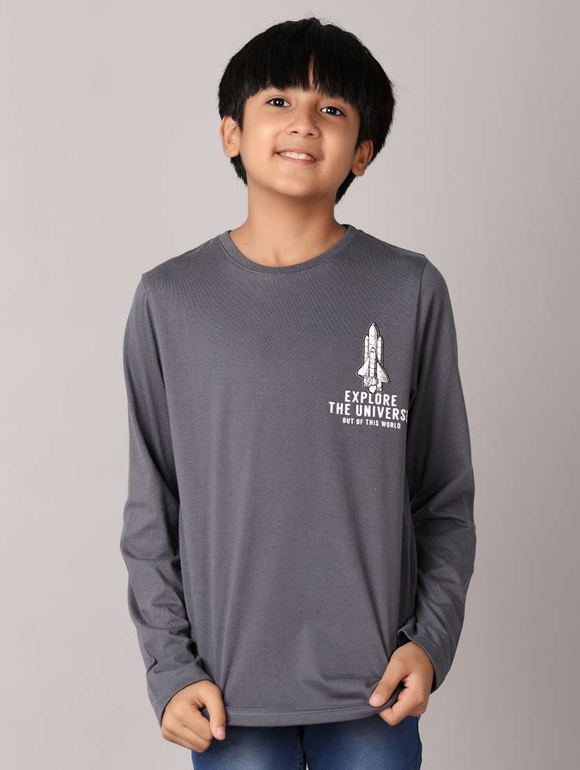 boys round neck graphic t-shirt