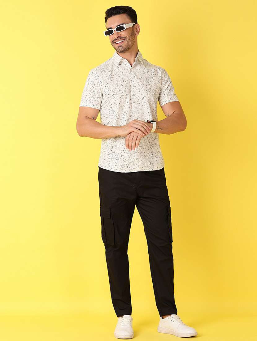 men solids mid rise cargos - 21490023 -  Standard Image - 4