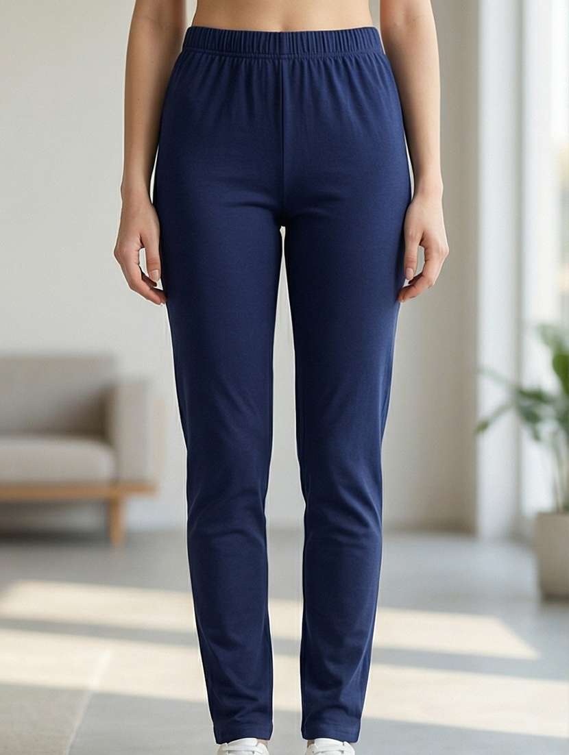 women solid mid rise ankle length leggings - 21490026 -  Standard Image - 1