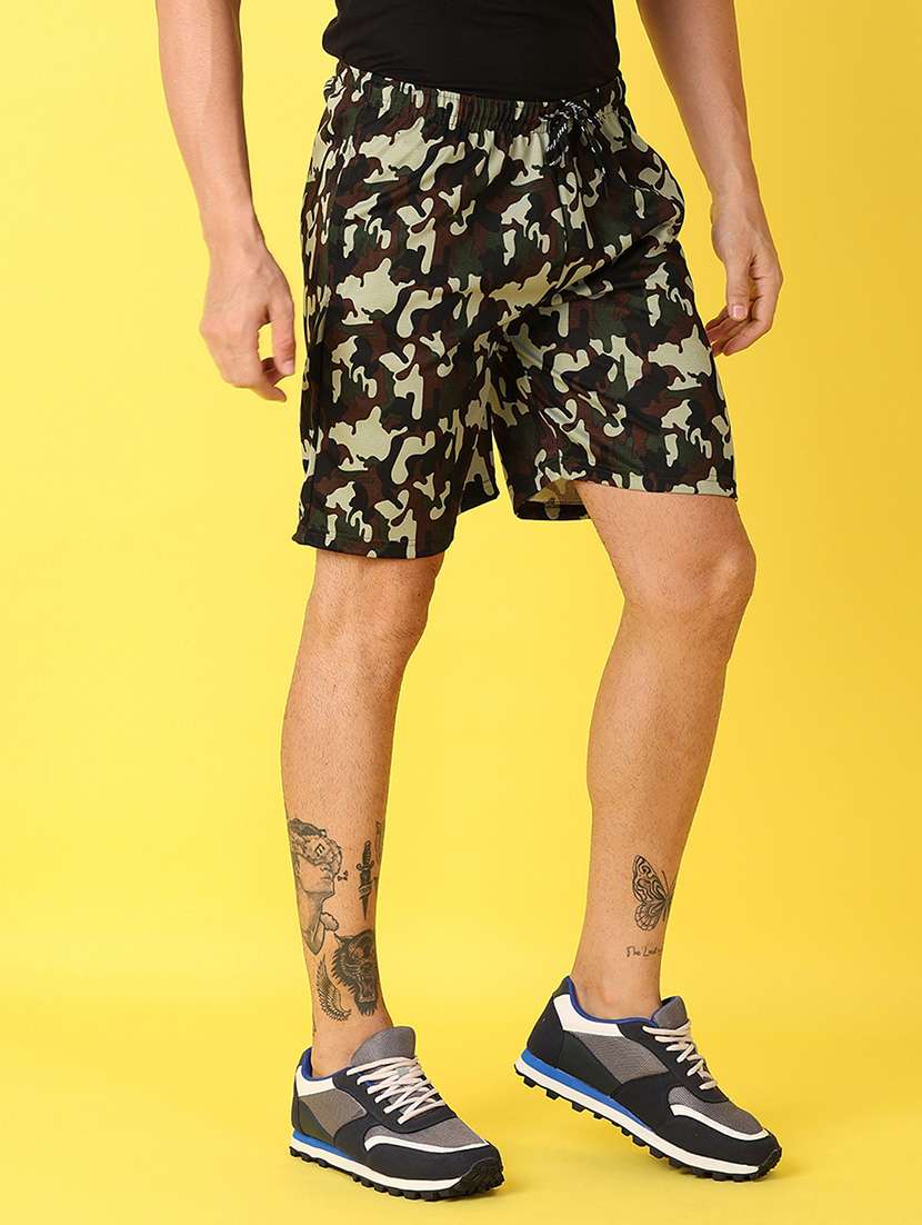 men camouflage printed shorts - 21490094 -  Standard Image - 1