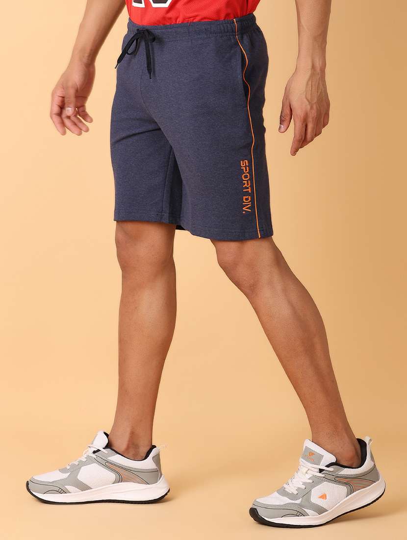 men navy blue solid shorts - 21490134 -  Standard Image - 1