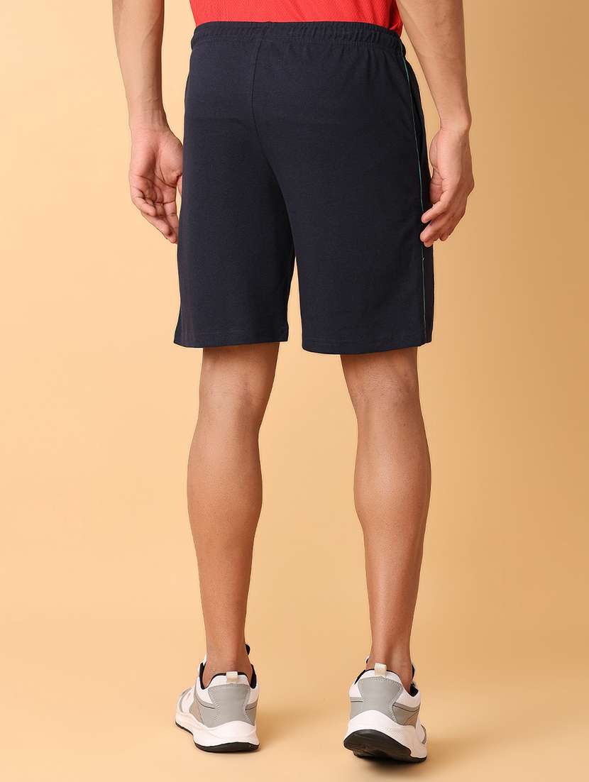 men navy blue solid shorts - 21490136 -  Standard Image - 4