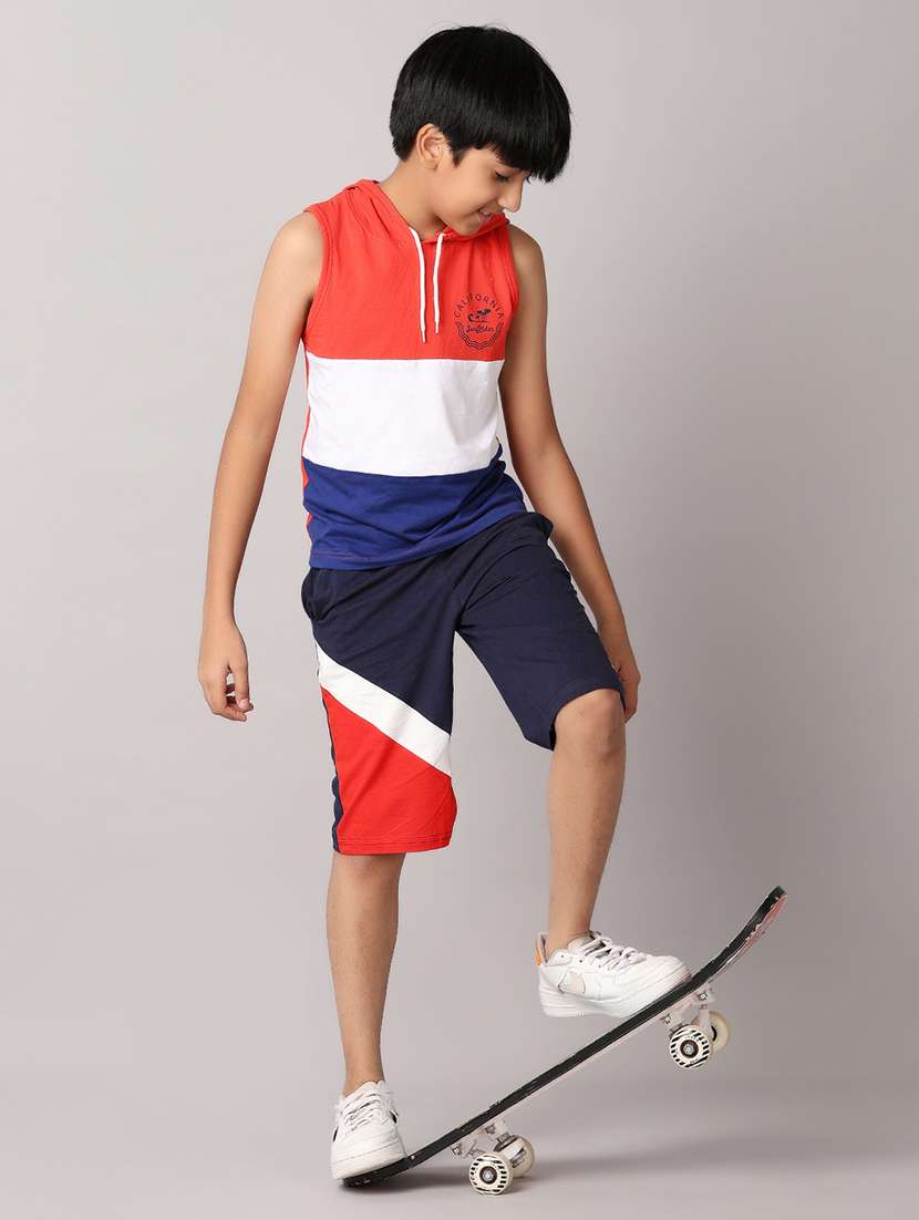 boys hooded color block t-shirt - 21490202 -  Standard Image - 4