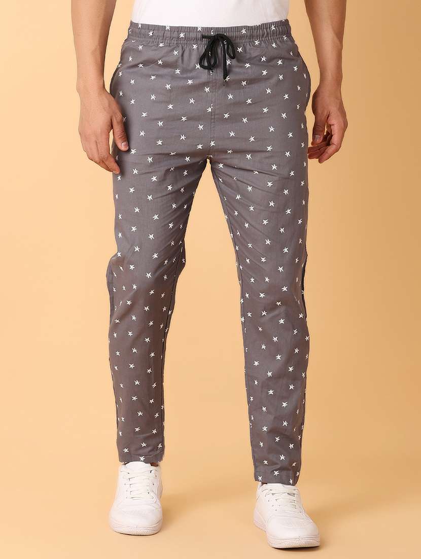 men grey printed pyjama - 21490248 - Standard Image - 1