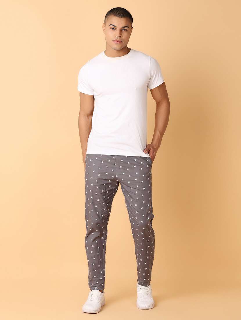 men grey printed pyjama - 21490248 - Standard Image - 4