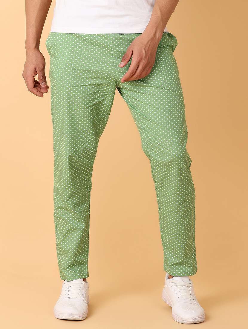 men green printed pyjama - 21490249 -  Standard Image - 1