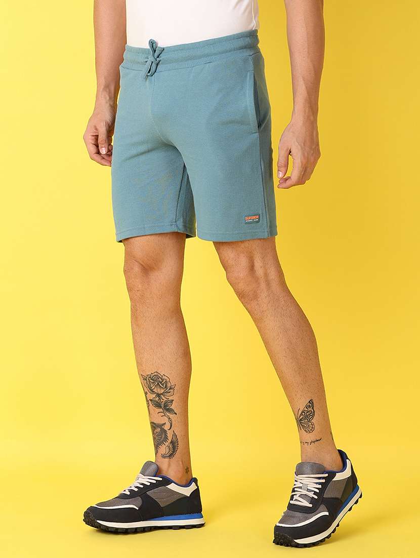 men ai aqua solid shorts - 21490300 -  Standard Image - 1