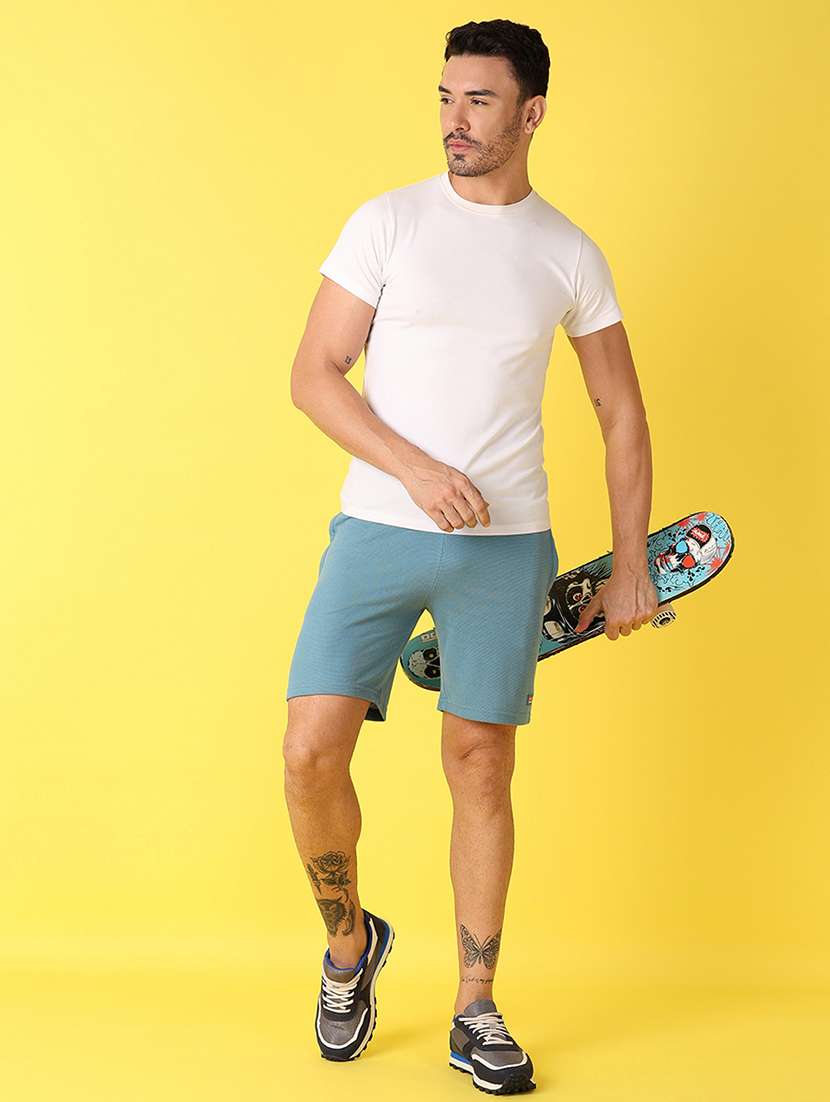 men ai aqua solid shorts - 21490300 -  Standard Image - 4