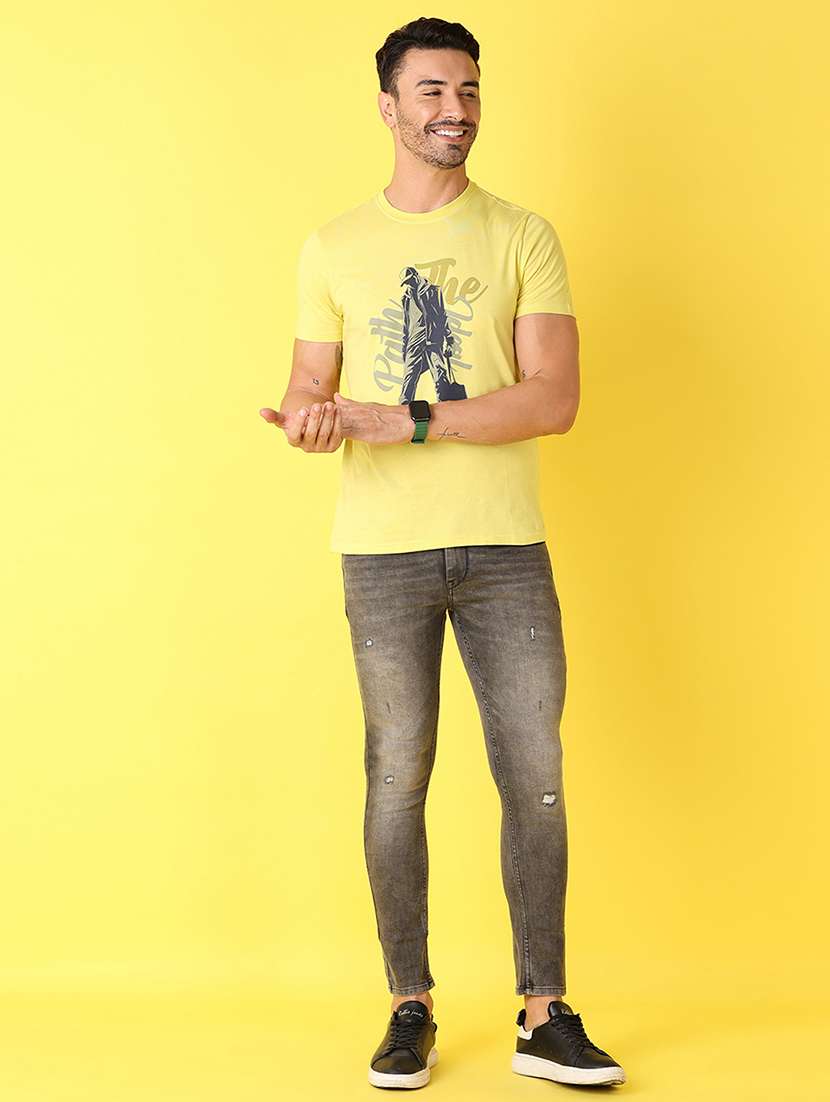 men grey plain jeans - 21490417 - Standard Image - 4