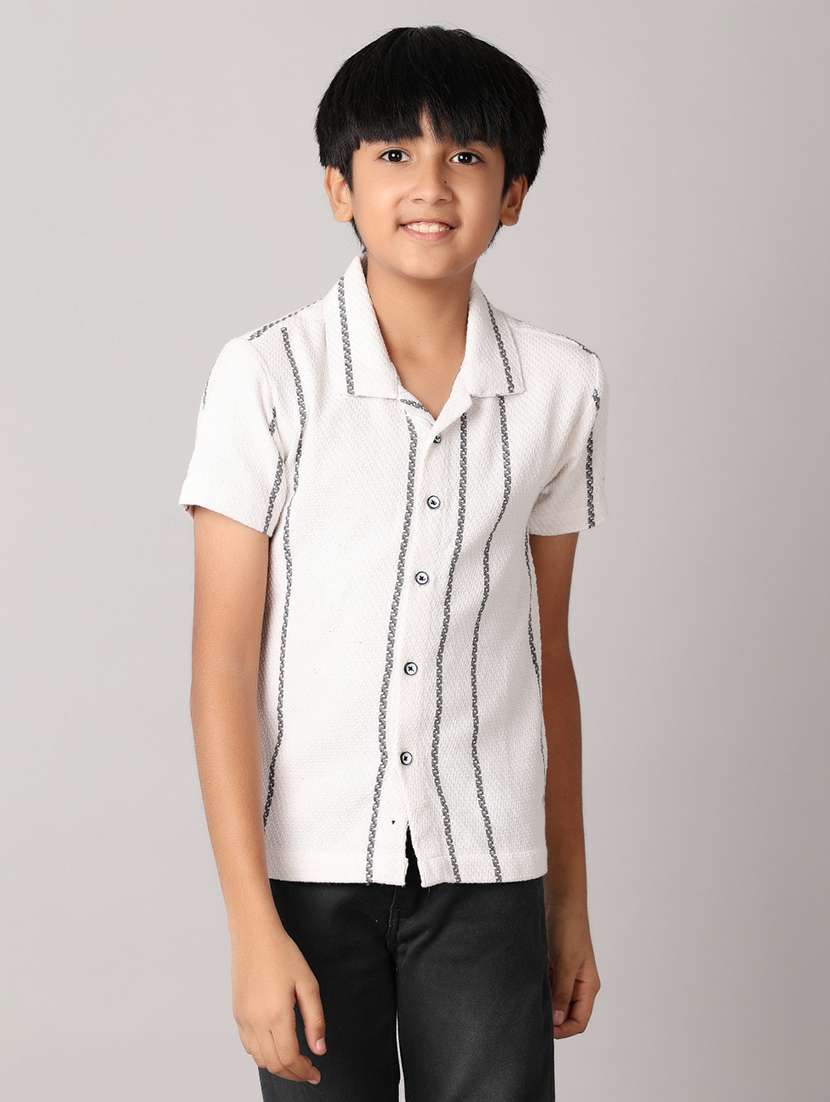 boys white cotton shirt