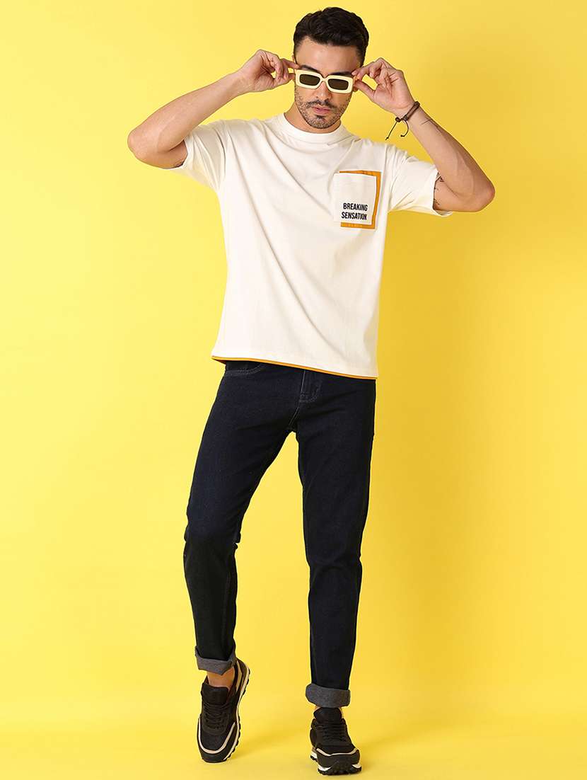 men solid mid rise jeans - 21490500 -  Standard Image - 4