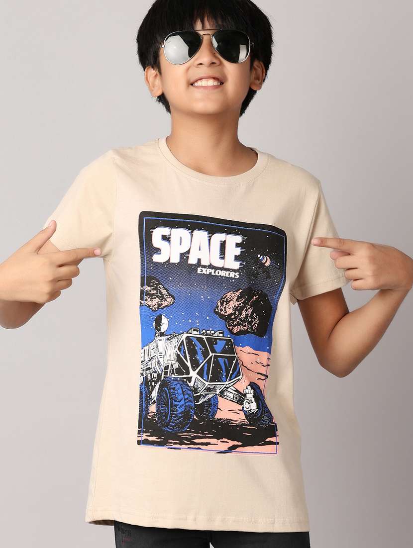 boys round neck graphic t-shirt - 21490512 -  Standard Image - 1