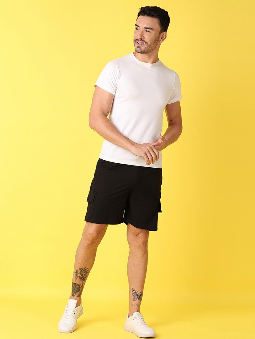 men solids mid rise shorts - 21490646 - Standard Image - 4