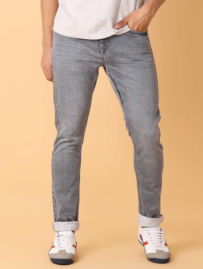 men mid rise plain jeans - 21490857 - Zoom Image - 0