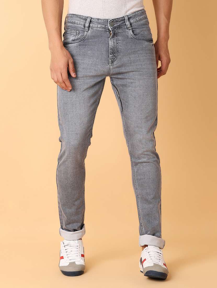 men mid rise plain jeans - 21490857 - Standard Image - 1