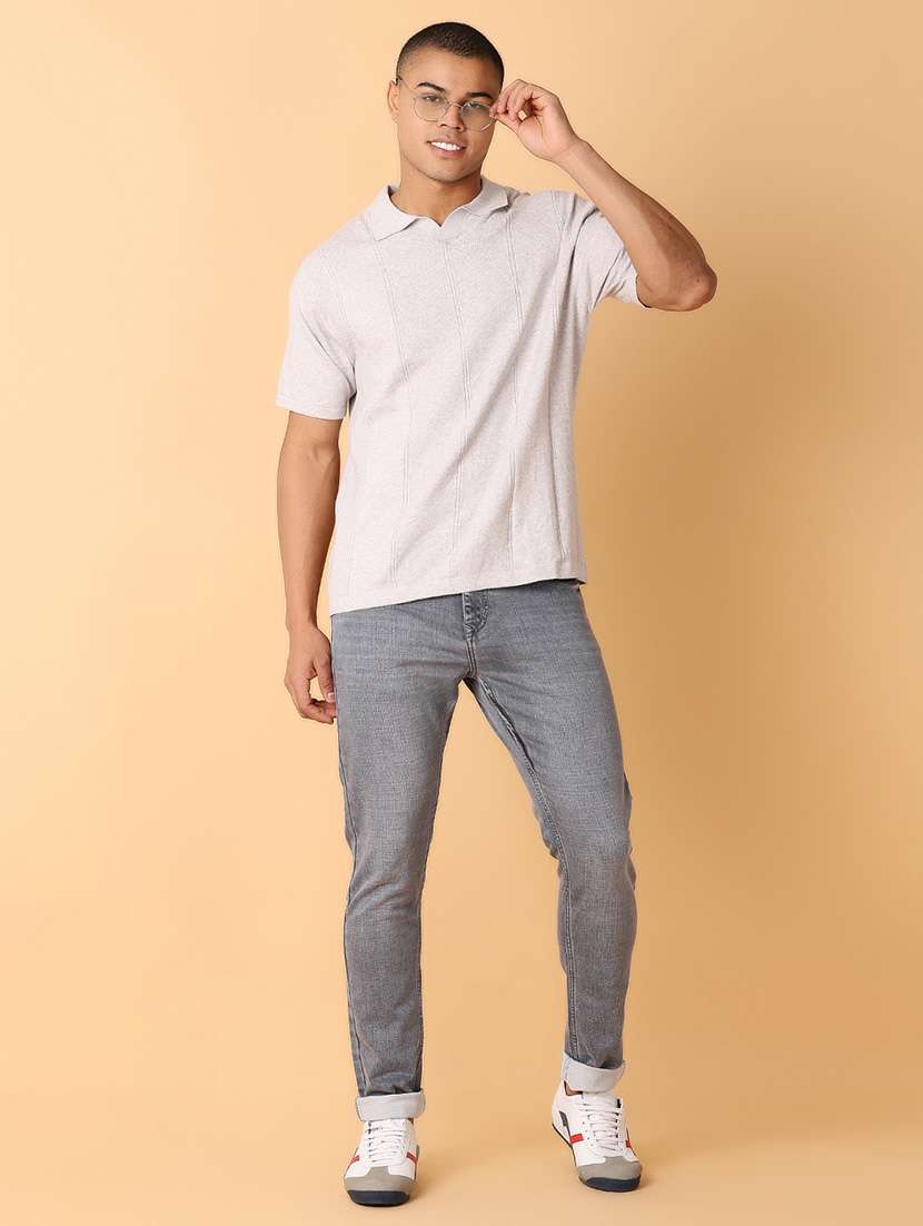 men mid rise plain jeans - 21490857 - Standard Image - 4