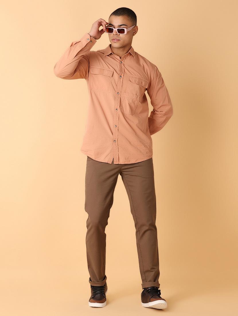 men solids chinos casual trouser - 21490862 - Standard Image - 4