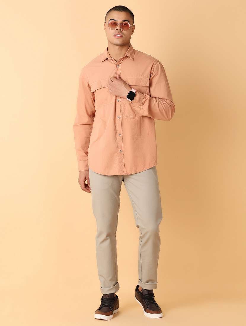 men solids chinos casual trouser - 21490863 -  Standard Image - 4