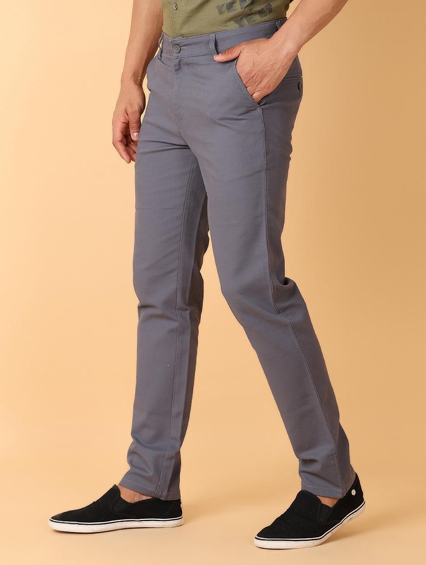 men solids chinos casual trouser - 21490865 - Standard Image - 1