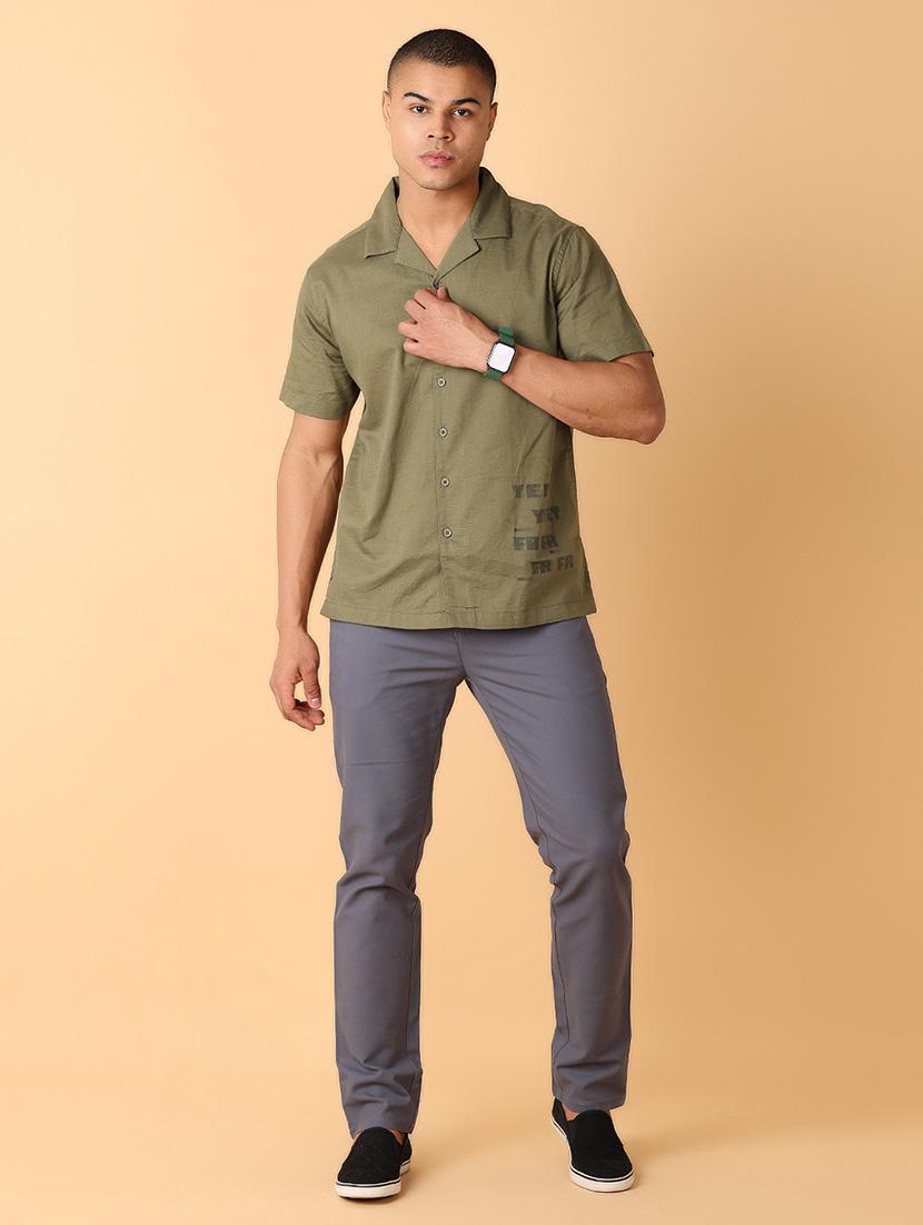 men solids chinos casual trouser - 21490865 - Standard Image - 4