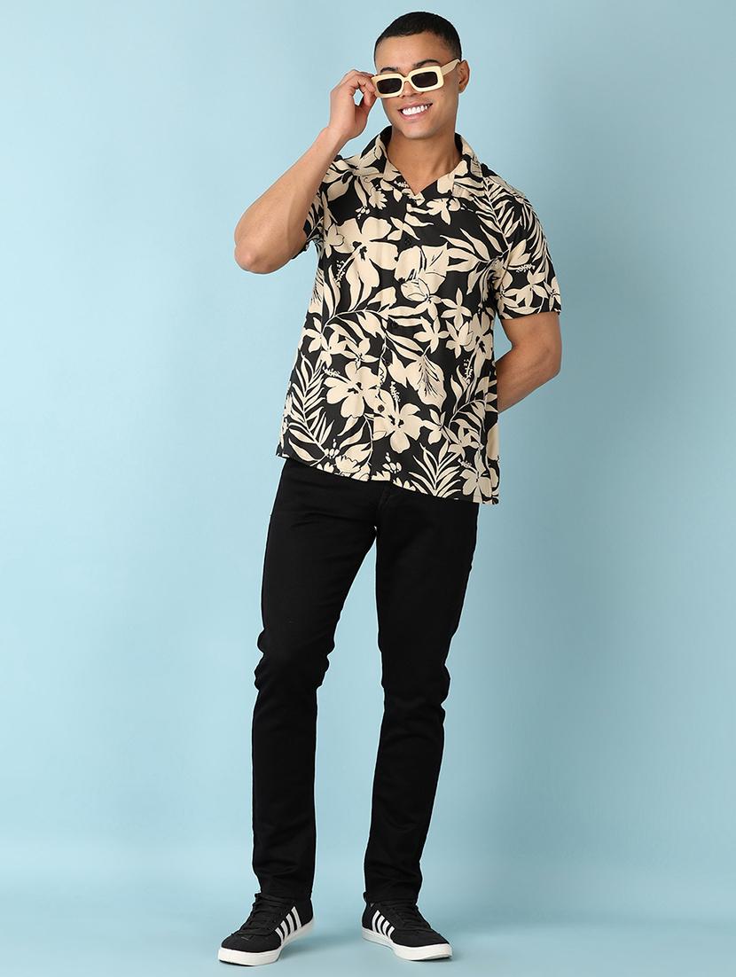 men floral short sleeve casual shirt - 21490979 - Standard Image - 4