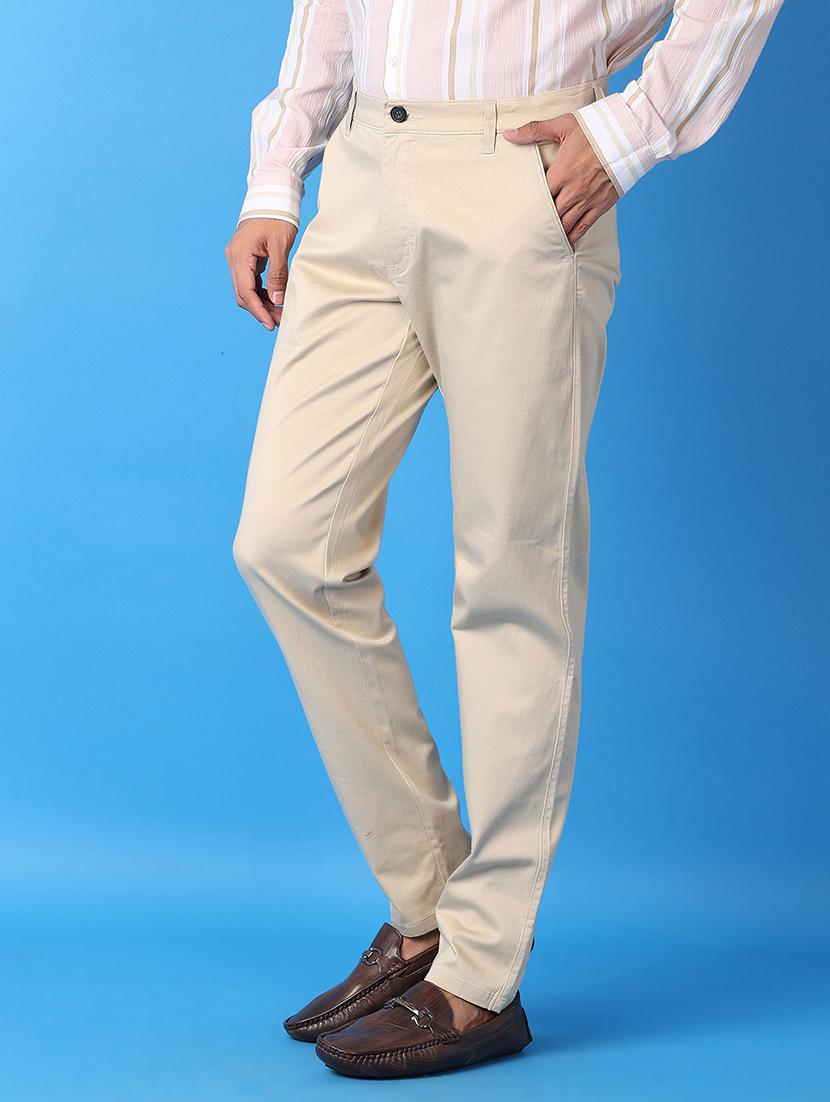 men beige cotton blend chinos  - 21491010 -  Standard Image - 1