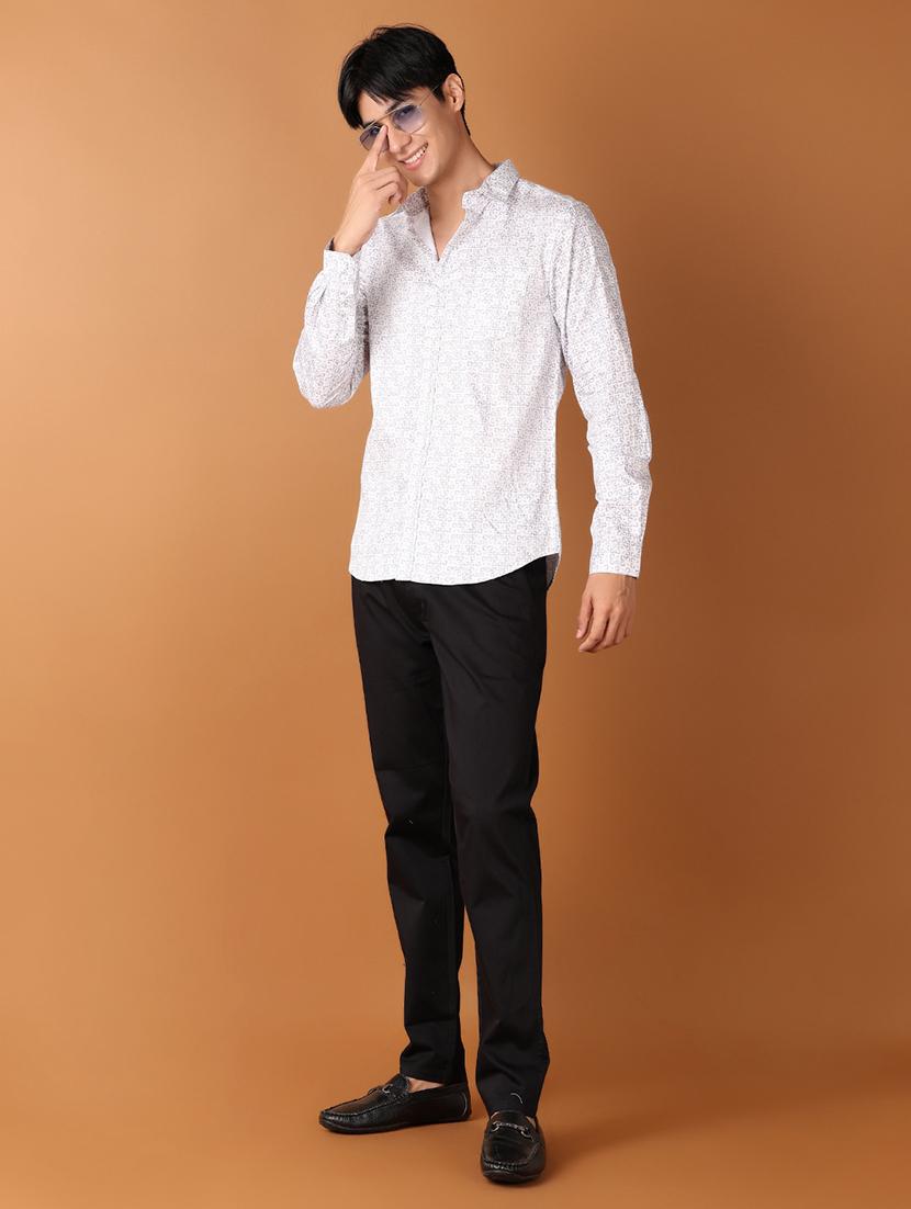 men black cotton blend chinos - 21491013 - Standard Image - 4