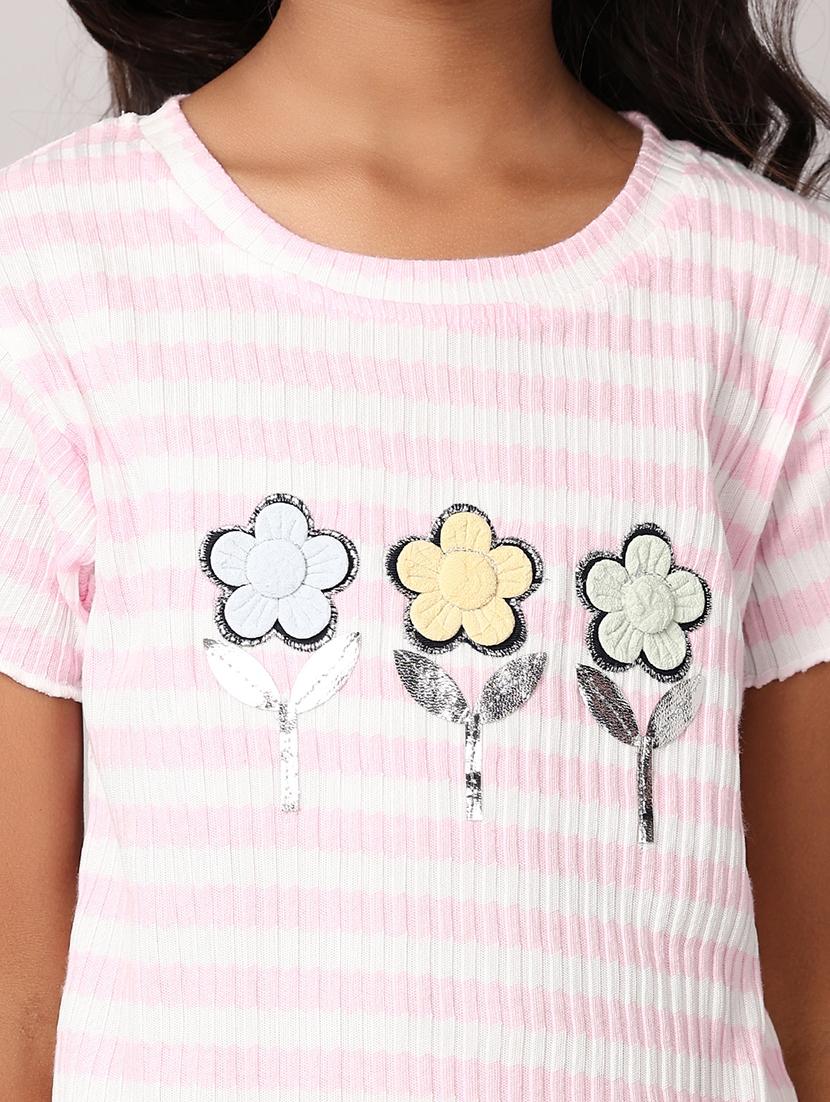 girls printed short sleeves top & shorts set - 21491037 - Standard Image - 4