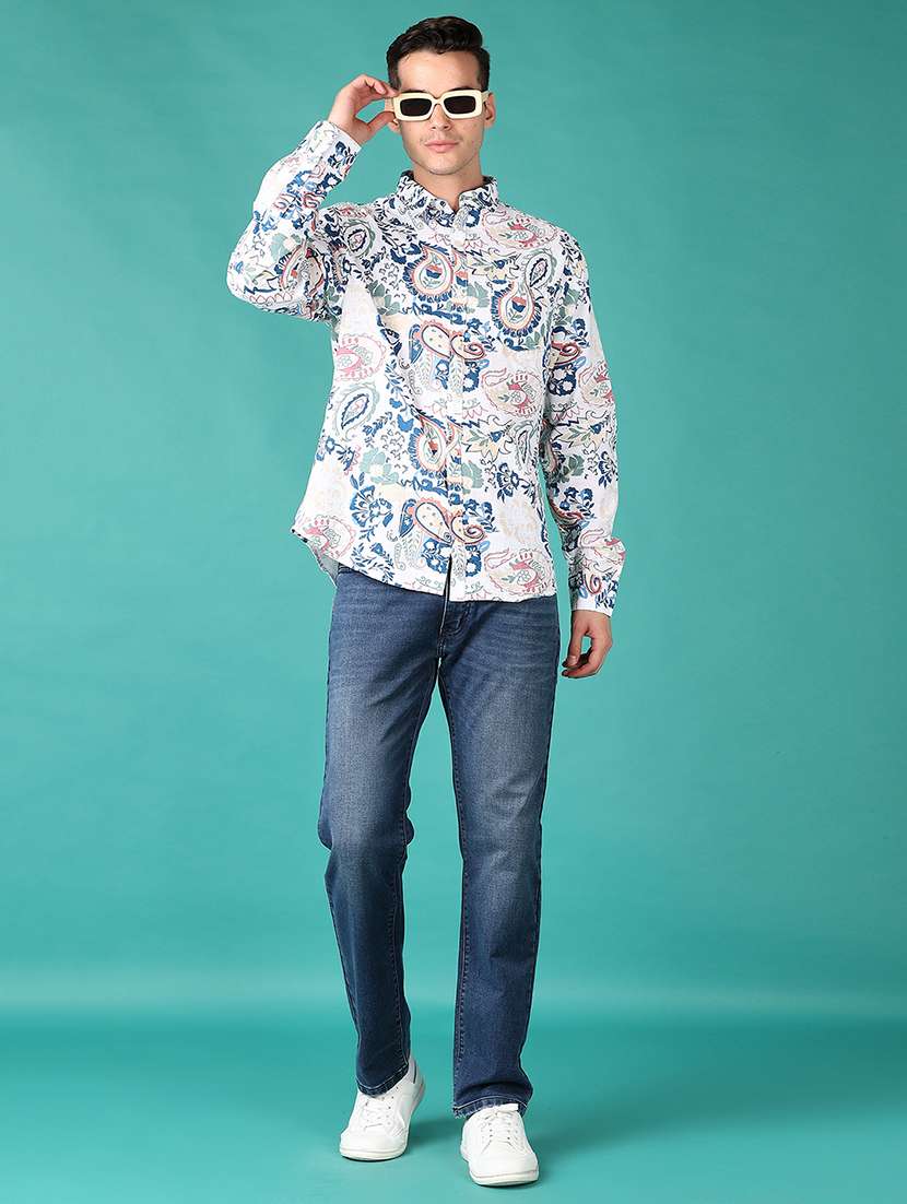 men long sleeves printed casual shirt - 21491057 -  Standard Image - 4