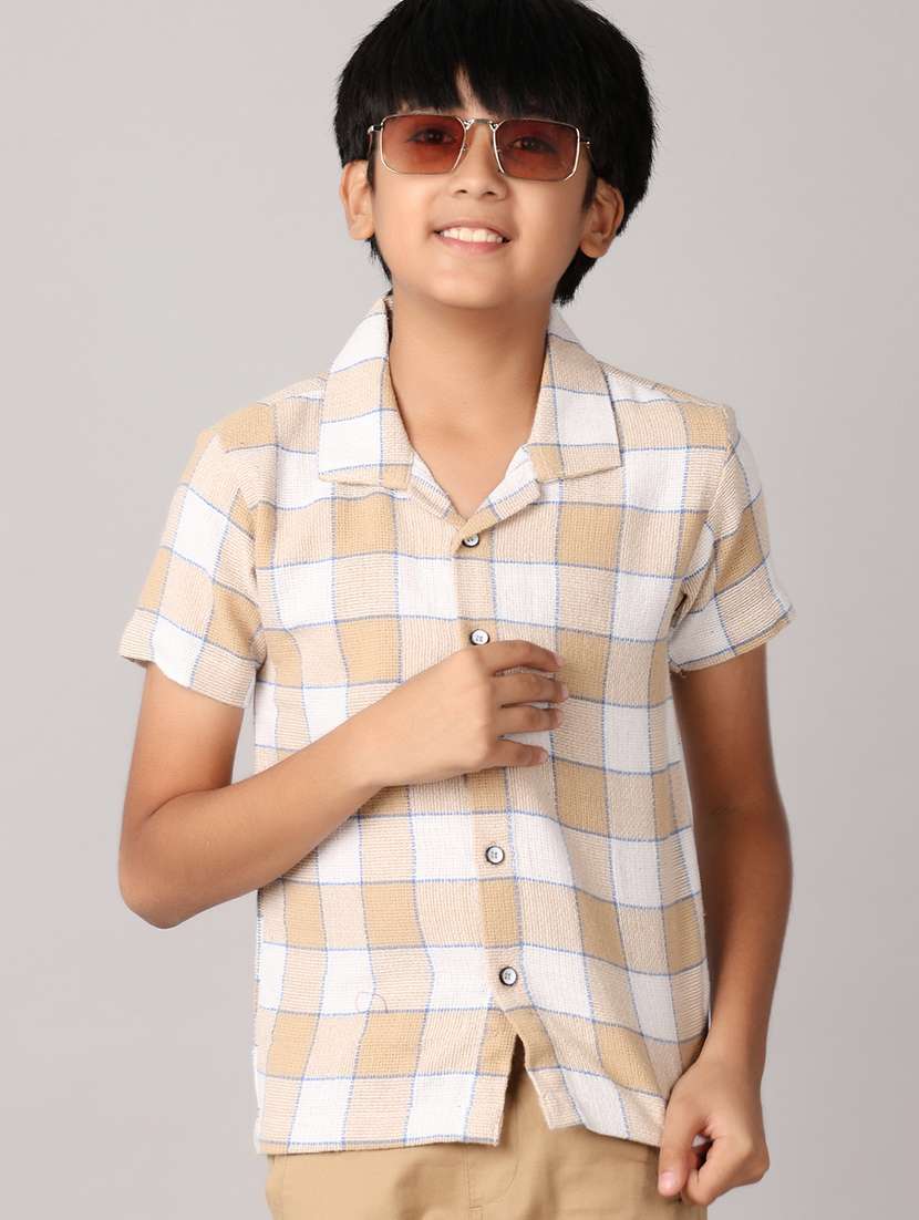 men beige cotton shirt - 21491085 -  Standard Image - 1