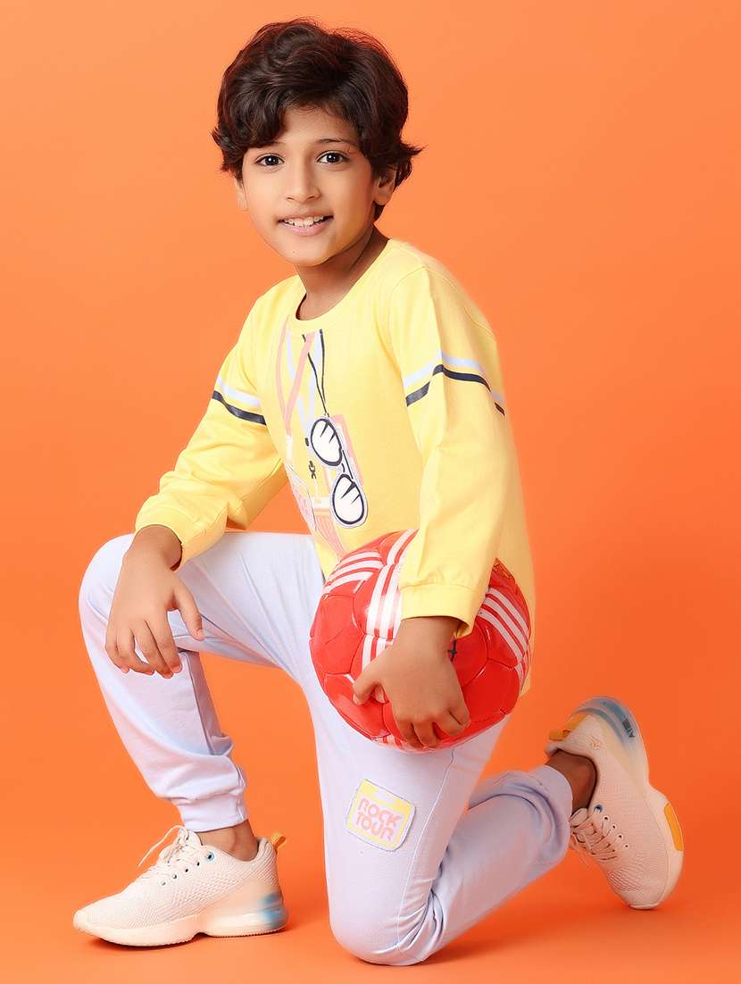 boys printed casual wear full length set - 21491111 -  Standard Image - 1