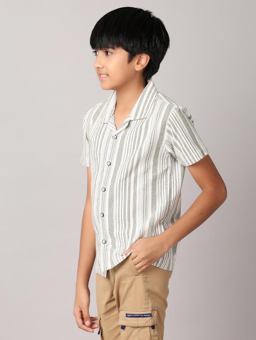 boys white cotton shirt - 21491221 - Standard Image - 1