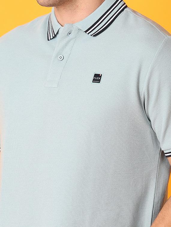men short sleeve solid polo t-shirt - 21491312 - Standard Image - 4