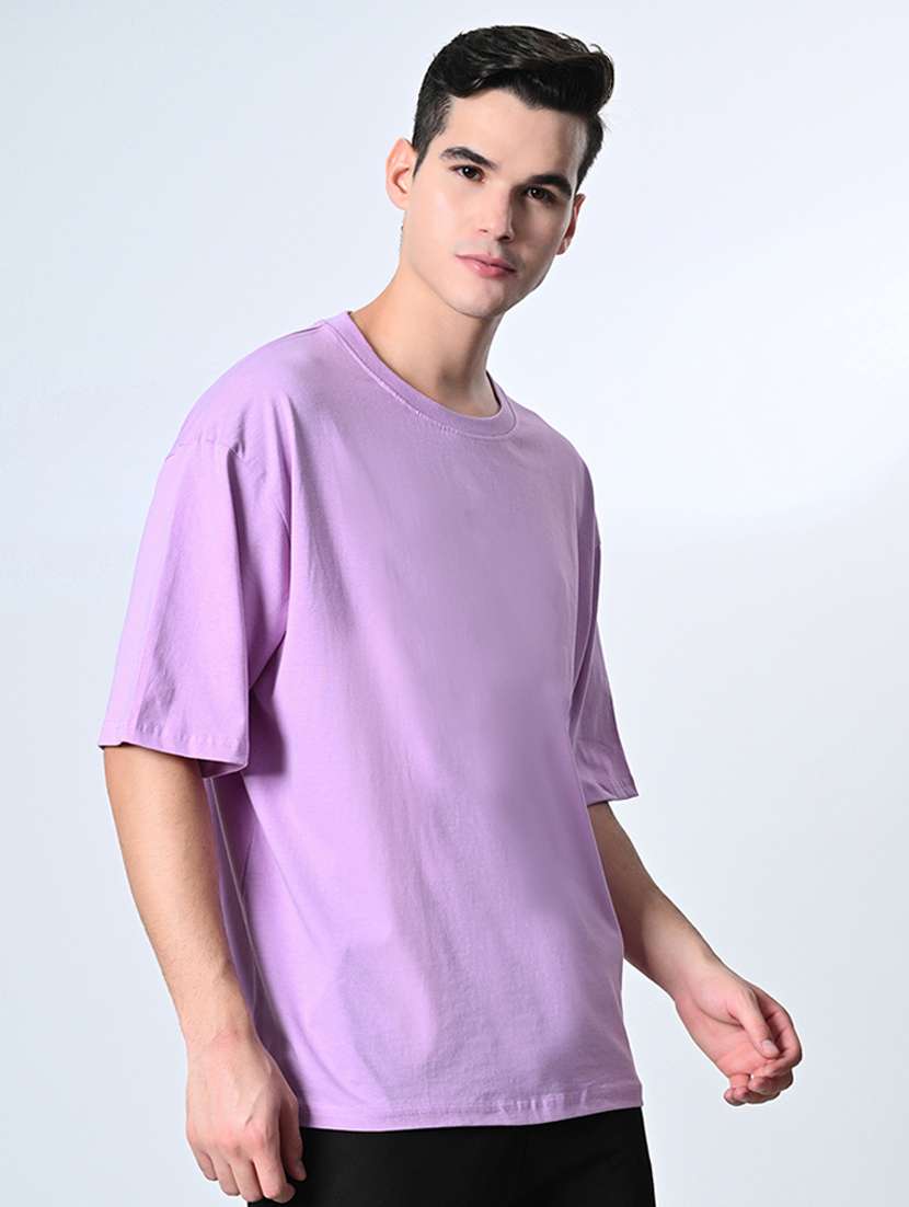 men solid oversized plain t-shirt - 21491352 -  Standard Image - 1