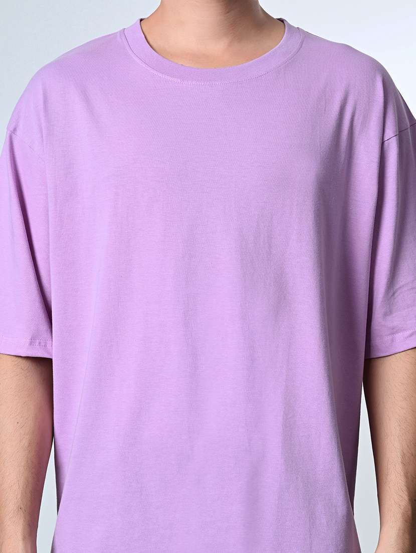 men solid oversized plain t-shirt - 21491352 -  Standard Image - 4
