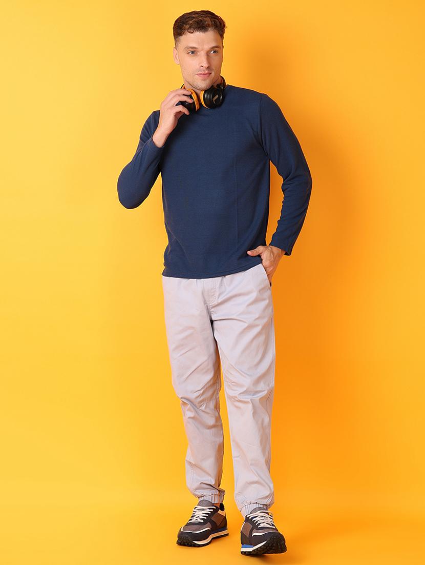 men mid-rise solid jogger - 21491358 - Standard Image - 4